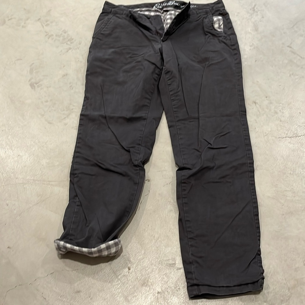 Eddie Bauer flannel lined boyfriend pant size 12